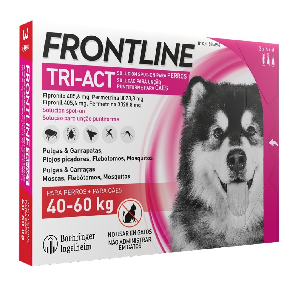 Antiparasitario en Pipeta para Perros de 40-60 kg - FRONTLINE Tri Act