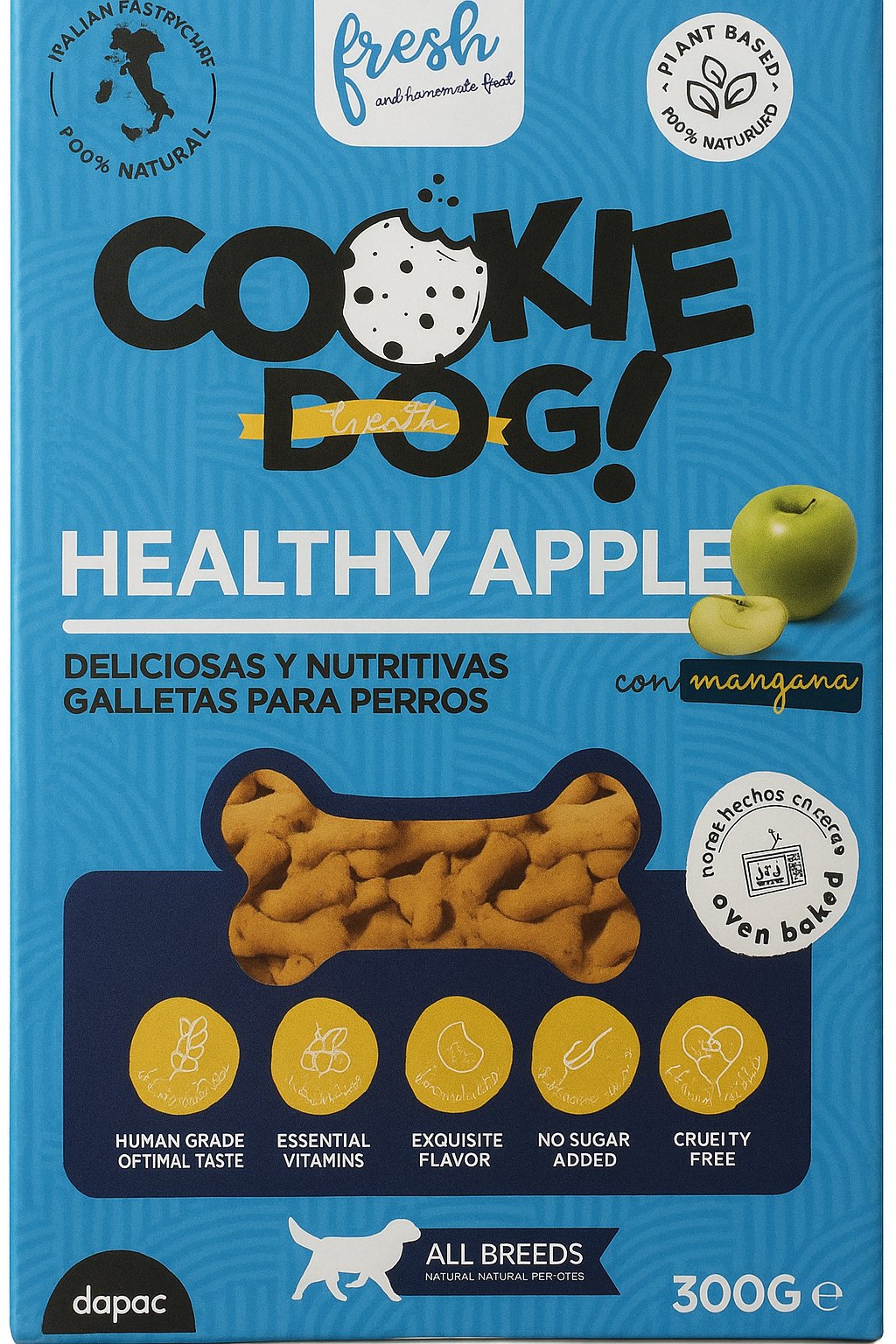 FRESH Cookie Dog Treats Healthy Apple 300g